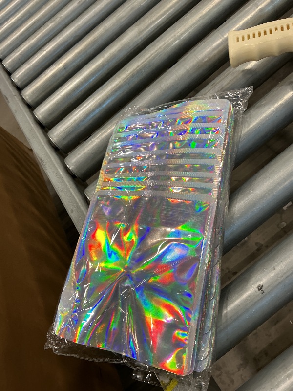 Photo 1 of ** STOCK PHOTO SIMILAR NOT EXACT NOT SEE THROUGH *** 25 Count 8oz Heat Seal Coffee Bag with Valve Stand up Zipper Pouch Holographic Coffee Bags with Air Release Valve High Barrier Side Zip Lock Coffee Bean Storage Bag Resealable Bags (Silver)
