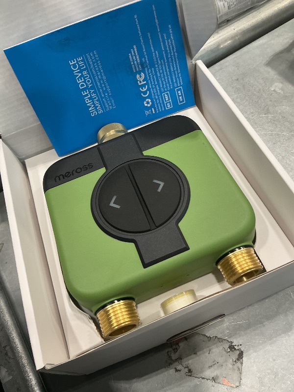 View 3 of *Missing Parts* meross WiFi Water Timer for Garden Hose, 2 Zone WiFi Hose Timer with Brass Inlet and Outlet, WiFi Sprinkler Controller, Rain Delay, Smart Water Valve for Garden, Lawn & Yard, Hub Required