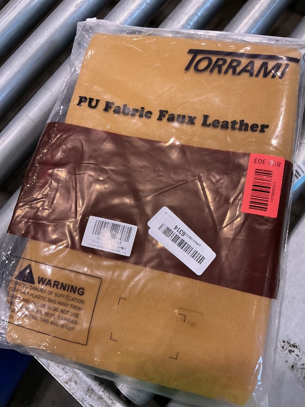 Photo 1 of [Dirty] TORRAMI Soft Synthetic PU Fabric Material Faux Leather Sheets 2 Yards 54" x 72", 0.95mm Thick for Upholstery, DIY Crafts,Pebbled Pattern Coffee