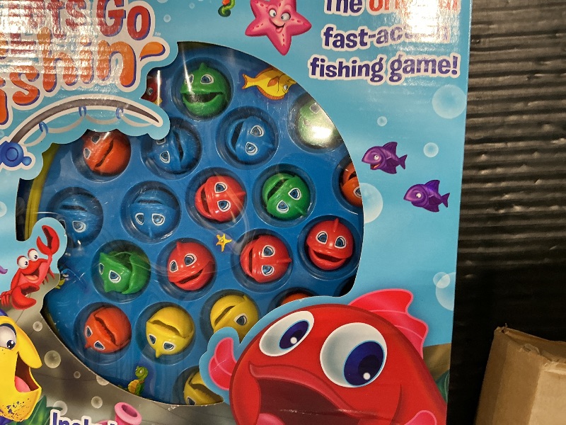 Photo 1 of [DAMAGED][ MISSING PARTS] Let's Go Fishin' Game by Pressman - The Original Fast-Action Fishing Game!, 1-4 players