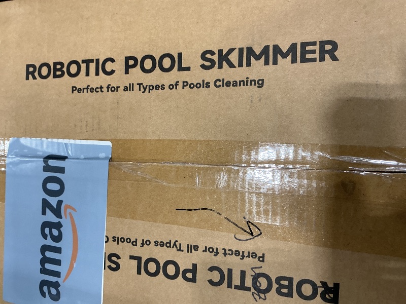 Photo 1 of *See Clerk Notes* T1B Solar Powered Pool Skimmer Robot, Automatic Robotic Pool Surface Skimmer Cleaner with 24/7 Cleaning, Dual Charging Modes, Auto-Dock, Inground & Above-Ground Pools
