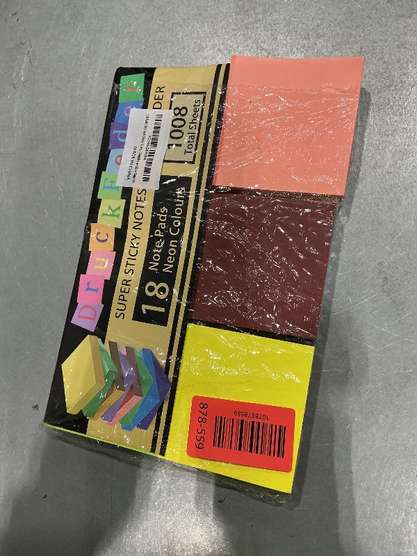Photo 1 of (18 Pads) DruckFeder Sticky Notes, 3x3 in