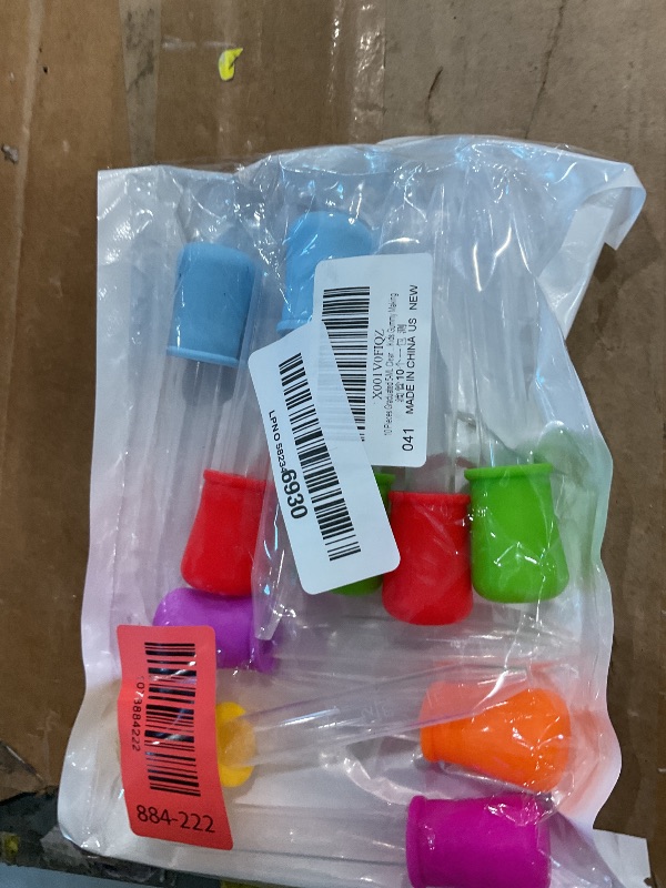 Photo 1 of 10 Pcs Liquid Droppers, Silicone and Plastic Pipettes Transfer Eyedropper with Bulb Tip for Candy Oil Kitchen Gummy Making, Graduated 5-ML, 7 Colors