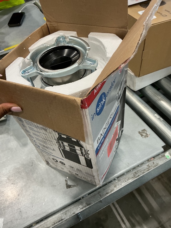 Photo 1 of [SOLD FOR PARTS] [NON FUNCTIONAL] InSinkErator Badger 5 Garbage Disposal with Power Cord, Badger Series 1/2 HP Continuous Feed Food Waste Disposer