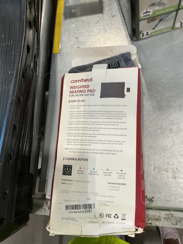 Photo 1 of [HEAVILY USED] comfheat Portable Cordless Heating Pad with 5000mAh Battery, 1.7LB Weighted
