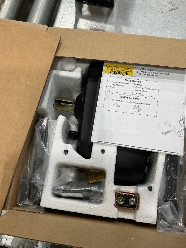 Photo 1 of Schlage Electronic Keypad Lock, Lever Handle, Plymouth Trim, Matte Black