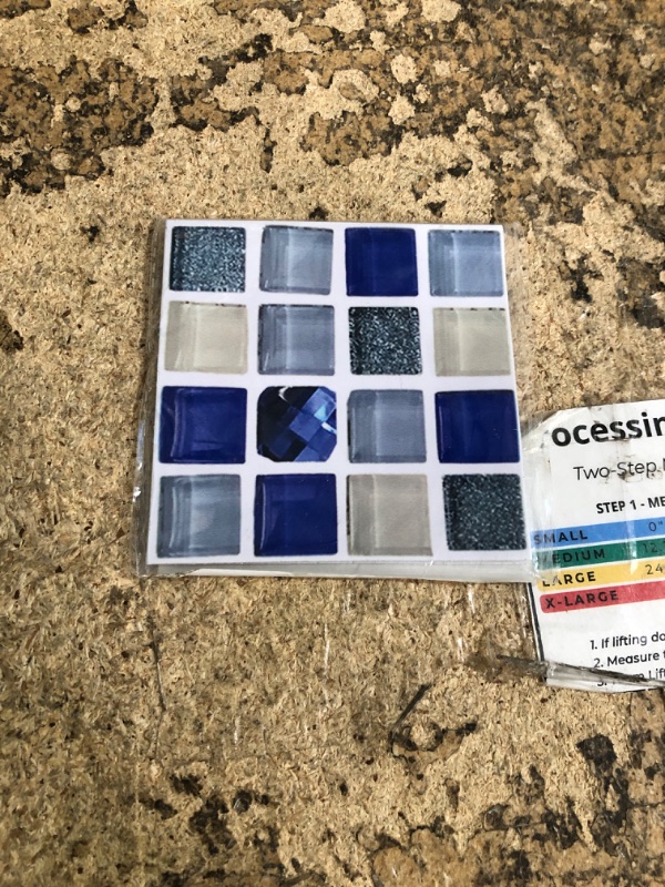 Photo 1 of 18pcs Mosaic Tile Transfer Stickers, Easy Peel and Stick, Reusable and Durable, for Kitchen and Bathroom (013)