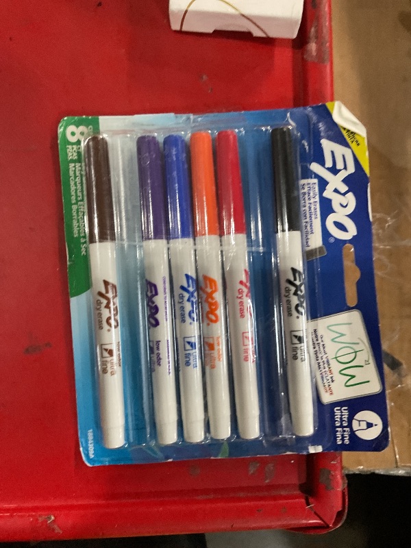 Photo 1 of **MISSING 2**EXPO Dry Erase Markers, Low Odor Ink, Assorted Colors, Ultra Fine Tip, 8 Count - Whiteboard, Calendar, Organization, School Supplies