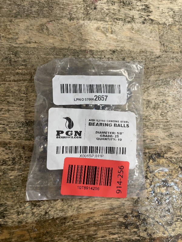 View 2 of (10 Pieces) PGN - 5/8" Inch (0.625") Precision Chrome Steel Bearing Balls G25