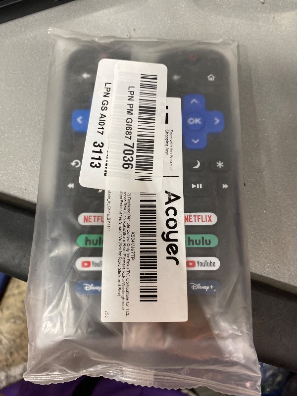 Photo 1 of (Pack of 2) Replacement Remote Control Only for Roku TV, Compatible for TCL Roku/Hisense Roku/Onn Roku/Sharp Roku/Element Roku/Westinghouse Roku/Philips Roku Smart TVs (Not for Roku Stick and Box)