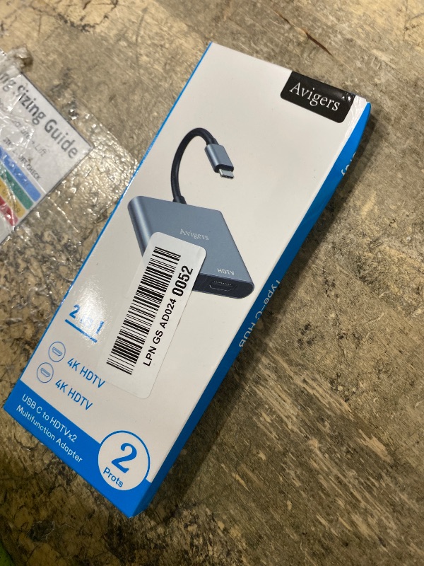 Photo 1 of (2 in 1) USB C to Dual Hdmi Adapter for 2 Monitors, (MST is not Support on MacOS, MacOS Allows Monitor Display 2 Separate Screens, Windows Allows Monitor Display 3 Separate Screens)