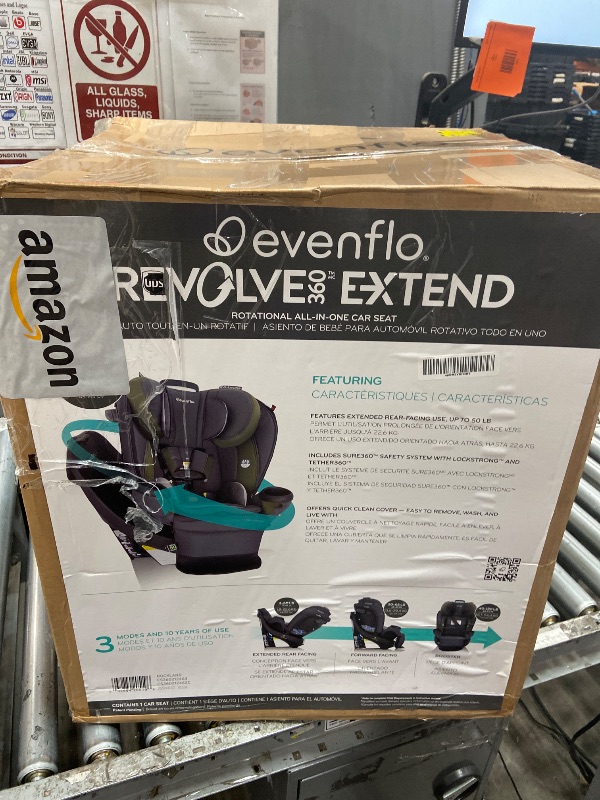 Photo 1 of **MISSING CUP HOLDER** Evenflo Revolve360 Extend All-in-One Rotating Car Seat
