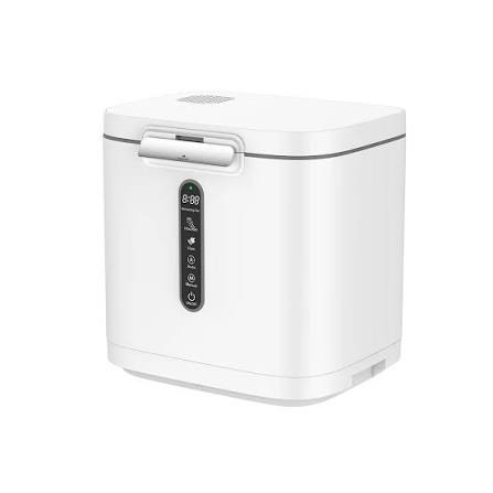 Photo 1 of 4L Capacity Electric Composter Machine with 3 Modes, Auto-Cleaning, and LED Display for Nutrient-Rich Fertilizer, White
