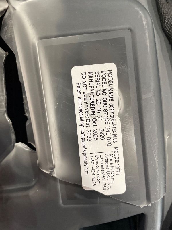 Photo 1 of ***DAMAGED ***Chicco GoFit ClearTex Plus Backless Booster Car Seat, Latch, 40-110 lbs