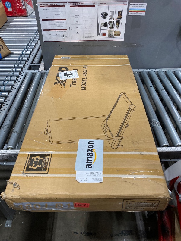 Photo 1 of Electric Walking Pad Treadmill with Handle Bar Incline for Home, Portable Walking Pad Treadmill