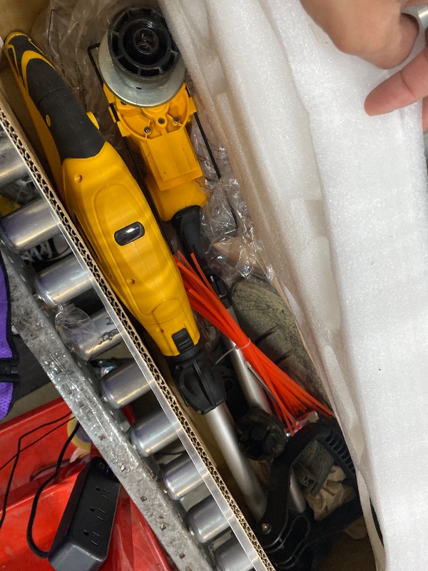 Photo 1 of **FOR PARTS ONLY** MtiolHig Cordless String Trimmer - 12" Cutting Width, Yellow