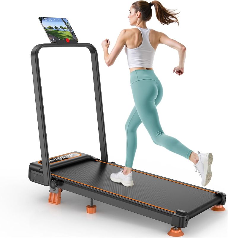 Photo 1 of ***NO REMOTE*** Walking Pad Treadmill with 12% Incline & Adjustable Height, 4 in 1 Walking Pad with Handle Bar, 3.5HP Foldable Under Desk Treadmill, Portable Treadmills for Home 350LBS, APP & Remote Control