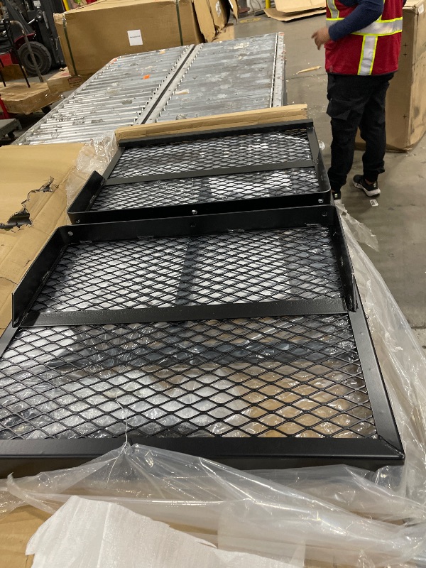 Photo 1 of 
ECOTRIC 46.2 X 26.8 X 38.7 Inch Hitch Cargo Carrier W/Ramp Foldable 500 Lbs | Trailer Hitch Mount Steel Wheelchair Carrier Mobility Scooter Ramp 2"...