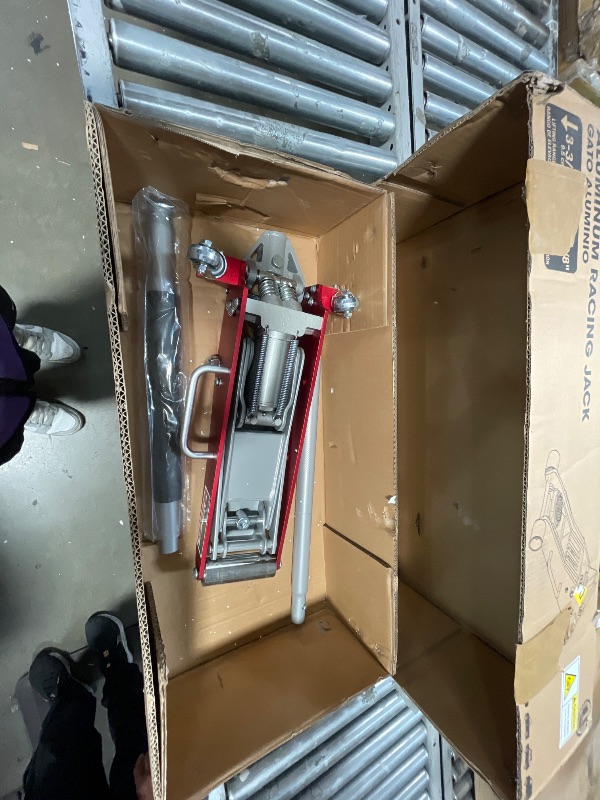 Photo 1 of *** CHECK ALL PHOTOS***    Big RED AT830003XLR Torin Low Profile Economic Aluminum Service/Floor Garage Jack with Quick Lift Pump, 3 Ton (6,000 lb) Capacity, Red