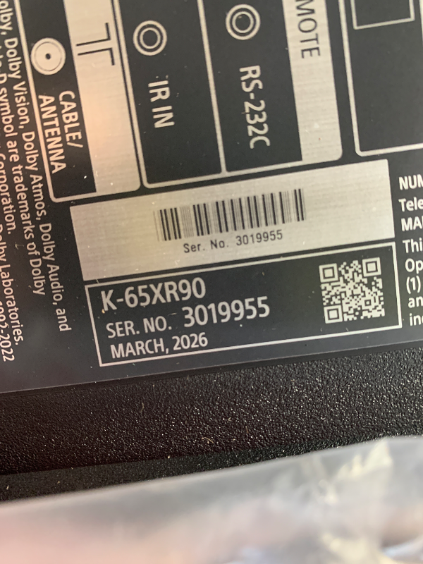 Photo 1 of ***TRUCK PICKUP ONLY*** LG 65-Inch Class OLED evo AI 4K C6 Series Smart TV w/Dolby Atmos, Dolby Vision, HDR10, AI Super Upscaling 4K, Filmmaker Mode, Wow Orchestra, Compatible with Alexa (OLED65C6PUA, 2026)