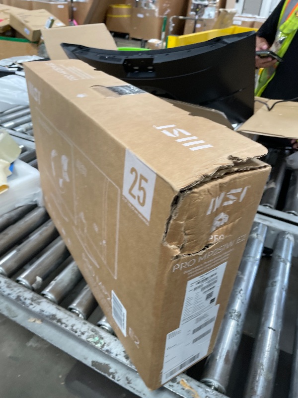 View 3 of **DAMAGED** msi PRO MP251W E2 24.5-inch IPS 1920 x 1080 (FHD) Gaming Office Monitor, 120Hz, Adaptive-Synch, HDR Ready, HDMI, VGA Port, Display Port,VESA Mountable, Tilt, Speaker, 4-Side Slim Bezel,1ms, White