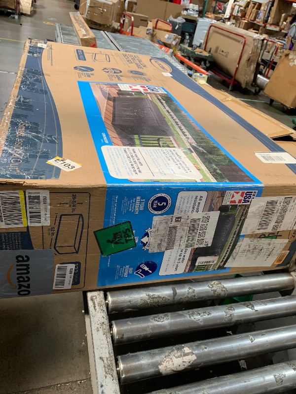 Photo 1 of **FOR PARTS ONLY, SOME PIECES ARE DAMAGED** Suncast Extra Large Deck Box, 122 Gallon, Peppercorn