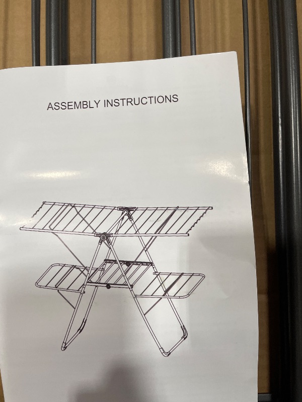 View 2 of *** MISSING PARTS / PARTS ONLY ***
SONGMICS Clothes Drying Rack, Foldable, Heavy Duty, 4 Gullwings
Laundry Drying Rack for Hanging Clothes, Gray, BUNJI Collection ULLR541G01