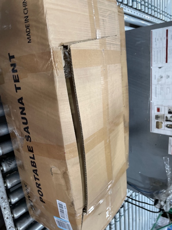 Photo 1 of **HAS SOME DAMAGE SHOWN IN PHOTOS**WQVOX Personal Portable Steam Sauna Tent?Portable Infrared Sauna for Home?Can be Used for Outdoor Saunas or Indoor Saunas?Equipped with Folding Chairs Remote Control and Sauna Box?Black?