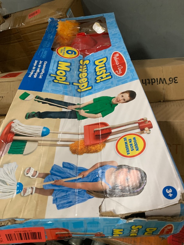 Photo 1 of ***No Hanger*** Melissa & Doug Dust Sweep Mop, 6-Pc. Toddler Cleaning Set with Kids Broom & Accessories, Preschool Learning Activities & Kids Toys for Girls & Boys 3+