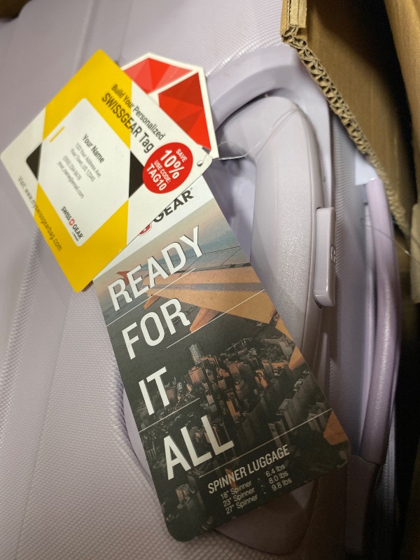 Photo 1 of ***MISSING MEDIUM SUITCASE AND SMALL***
SwissGear 7366 Signature Hardside Expandable Luggage with Spinner Wheels, TSA Lock, Cup-Holder, Evening Haze, 3-Piece Set (19/23/27)