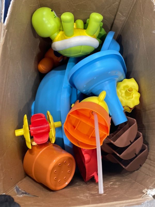 Photo 1 of ***INCOMPLETE****Eterfun Kids Sand Water Table for Toddlers with Umbrella/Water Pumb, 3-Tier Outdoor Water Sand Play Table Beach Toys, Summer Splash Activity Sensory Table Party Birthday Gift for Kids 3 4 5 6 7 8