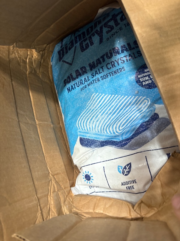 Photo 1 of 1 pack* Water Softener Salt Crystal–High Purity 99% Pure, Low Insoluble, Minimizes Tank Residue, NSF Certified, 40 lb - 1 Packs - Sodium Chloride