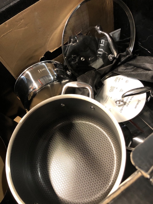 Photo 1 of ***PARTIAL SET - PRICE ADJUSTED***STOCK PHOTO FOR REFERENCE ONLY***Deluxe 2 Piece Hybrid Ceramic Nonstick Stainless Steel Cookware