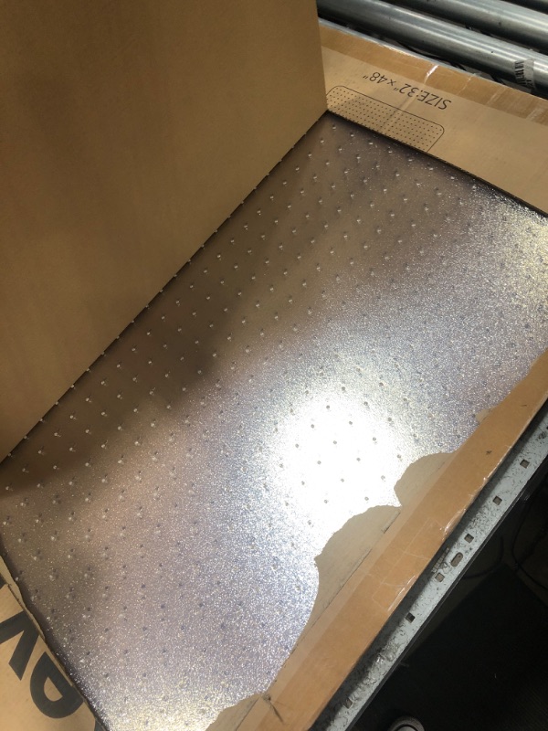 Photo 1 of ?Shipped Flat?2 Packs 32" x 48"Heavy Duty Clear Office Chair Mat for Thick Carpet,Durable Plastic Under-Desk Carpet Protector,Chair Mat for Rolling Desk Chairs for Home and Office Workspace Protection