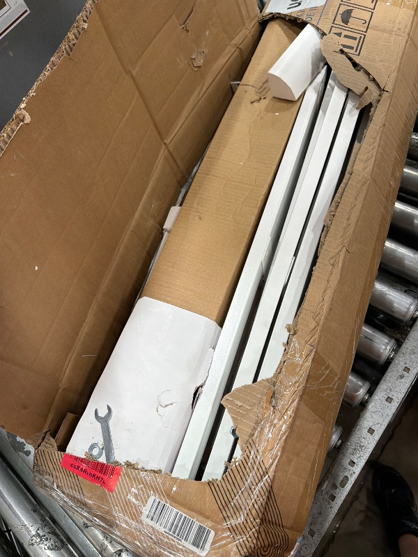 Photo 1 of ****parts only ,missing hardware *** VYM 14 Inch Queen Bed Frame, Steel Support, Anti-Slip, Easy Assembly, White
