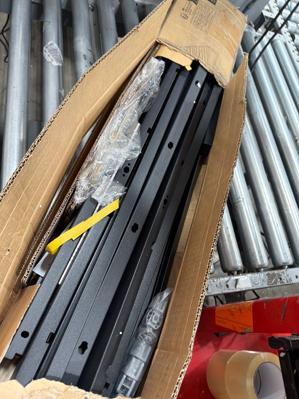 Photo 1 of ***FOR PARTS***
VASAGLE King Metal Bed Frame 14 Inches Tall, 1100 lb Weight Capacity, No Box Spring Needed, with Under-Bed Storage, Easy Setup, Heavy-Duty Platform Bed, Mattress Retainers, Matte Black URMB654BD02S