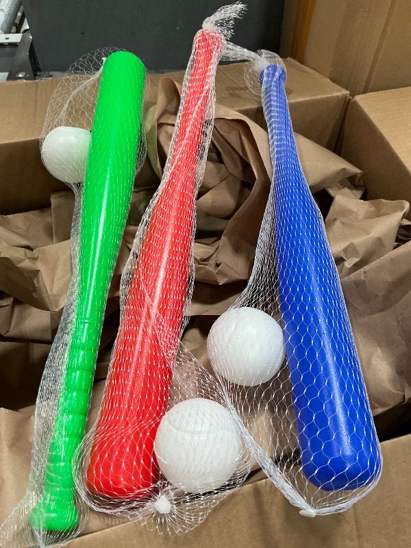 Photo 1 of
KESYOO 6Pcs Kids Plastic Baseball Bat and Ball Set for Backyard, 17 Inch | 3 Small Toy Baseball Bats and 3 Practice Balls for Kids, Colorful Backyard...