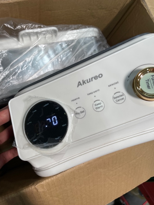 Photo 1 of **VERY HEAVILY USED** Akureo Electric Food Steamer - 10L Stainless Steel