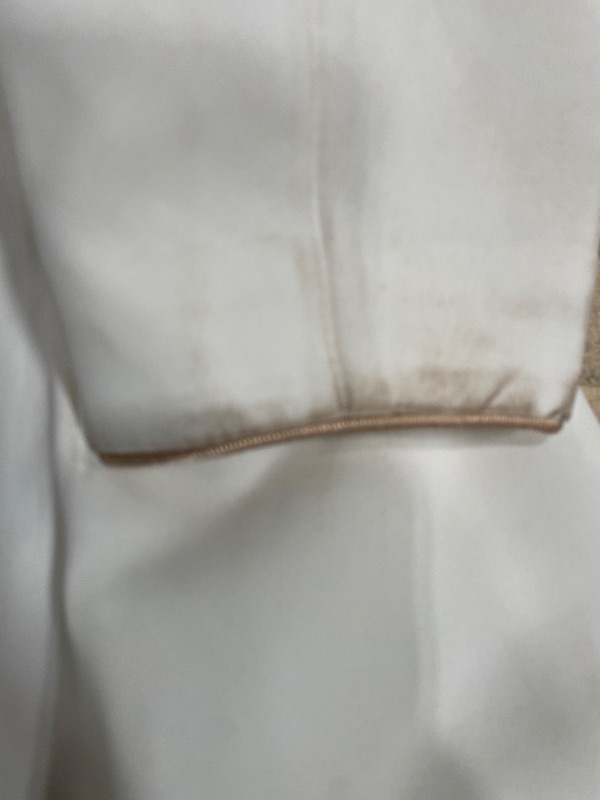 View 3 of **SEE NOTES **Women's Asymmetrical White Blazer with Black Contrast Lapels,Elegant 2 Tone Jacket with Gold Button,Business,Formal,Evening (US, Alpha, Small, Regular, Regular, White) x SMALL