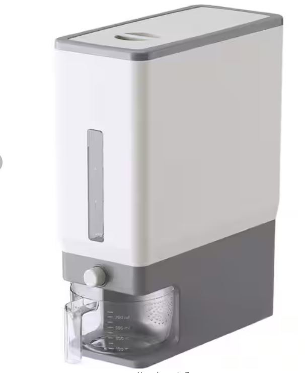 Photo 1 of 1 Piece Rice Dispenser 25 Lbs(11. 3kg) Sealed Moisture Proof with Measuring Cup for Kitchen Pantry Household, BPA-Free