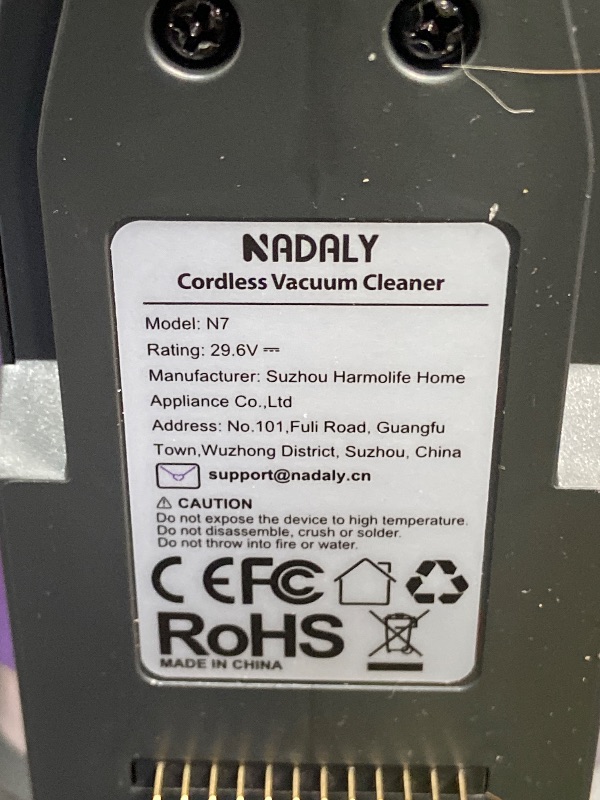 View 4 of ***SEE NOTES****NADALY Cordless Vacuum Cleaner, 650W 55KPa 70 Mins Self-Standing Stick Vacuum, Lightweight Vacuum for Everyone, Anti-Tangle, 1.8L Capacity, Vacuum Cleaners for Home Pet Hair Hardwood Floors Carpet