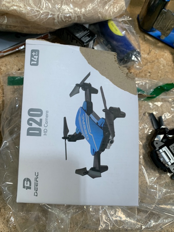 Photo 1 of **SEE NOTES***DEERC D20 Mini Drone for Kids with 1080P HD FPV Camera Remote Control Toys Gifts for Boys Girls with Altitude Hold, Headless Mode, One Key Start Speed Adjustment, 3D Flips 2 Batteries, Silver