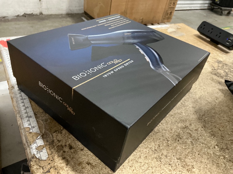 Photo 1 of **SEE NOTES***Bio Ionic GoldPro Hair Dryer, Blue, Moisturizing Heat Technology & 24K Gold MX, Ultra-Powerful 1875W AC Motor, Lightweight Blow Dryer with Ergonomic Handle, Multi-Speed Settings