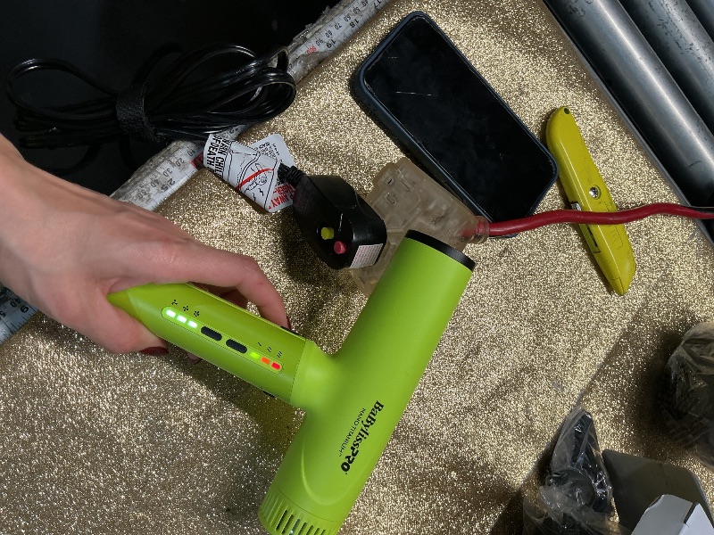 Photo 1 of **the heating element is broken ** BaBylissPRO Nano Titanium Professional Nano Light Ionic Dual-Voltage Lightweight Hair Dryer in Neon Yellow, Portable Travel Professional Styling Tool with Diffuser, Blow Dryer Set for All Hair Types