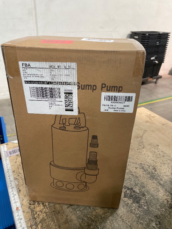 Photo 1 of **FACTORY SEALED** SHANGDA Sump Pump Submersible 1HP Dirty/Clean Water Transfer Pump 4500GPH Portable Electric Water Pump for Pool Draining Hot Tub Flooded Basement Ponds Garden Yard with Adapters