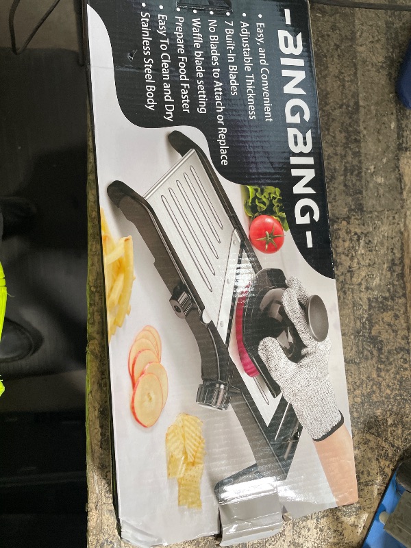 Photo 1 of -BINGBING- Mandoline Slicer for Kitchen, 7-in-1 Adjustable Vegetable Slicer