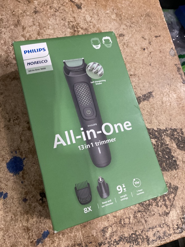 Photo 1 of **MISSING BLADE** Philips Norelco All-in-One 3000 Series 13 in 1 Trimmer, Beard Styler & Men's Hair Clipper, 9 Length Settings & Self-Sharpening Skin-Friendly Blades, MG3919/50