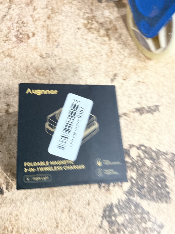 Photo 1 of ?2026 Upgraded?Wireless Charger 3 in 1, Foldable Wireless Charging Station with Light for Apple Magnetic Charger, Travel Magnetic Charger for iPhone 17/16/15/14/13/12 Apple Watch AirPods (20W Adapter)