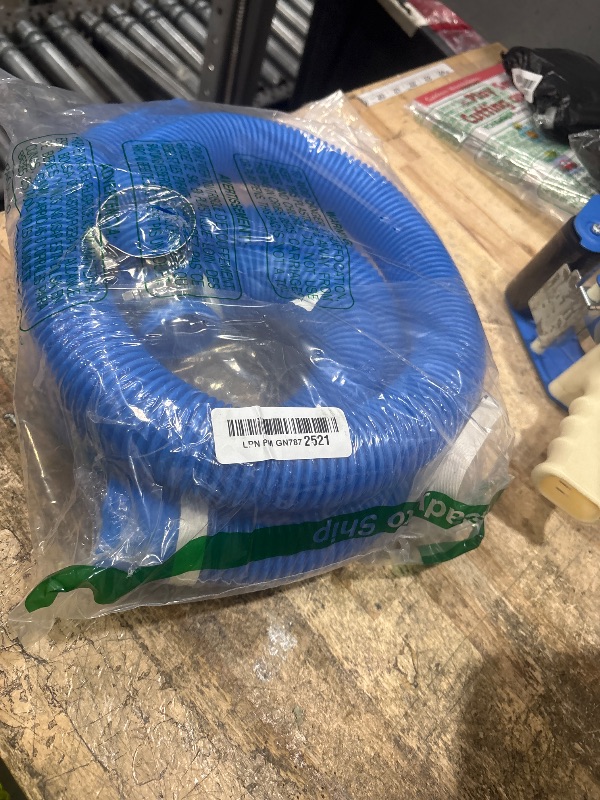 Photo 1 of 1.5” x 41” Pool Pump Replacement Hose, 2-Pack Above-Ground Pool Hoses with 4 Stainless Steel Clamps, Compatible with Intex, Coleman, Summer Waves Pool Pumps & Filters (2 PACK Blue)