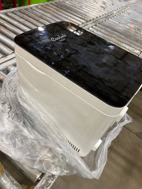 View 2 of **DAMAGED DOOR**Cooluli 15L Mini Fridge for Bedroom - Car, Office Desk & College Dorm Room - 12v Portable Cooler & Warmer for Food, Drinks, Skincare, Beauty & Makeup - AC/DC Small Refrigerator with Glass Front, Black